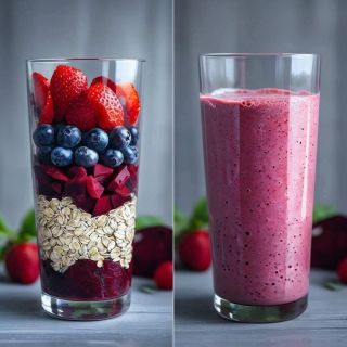 🍓💜 Potrebujete dávku energie hneď ráno alebo pred tréningom? Vyskúšajte náš energetizujúci smoothie z jahôd, čučoriedok,...