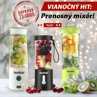 🎄 Vianočný HIT je späť! Prenosný smoothie mixér SmoothieJet je perfektný darček pre milovníkov zdravého životného štýlu,...